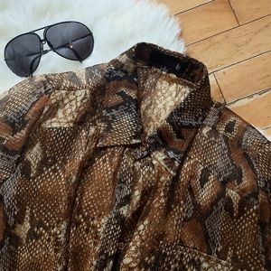 snakeskin pattern blouse